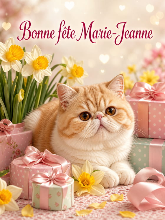 Carte bonne fĂȘte Marie-Jeanne