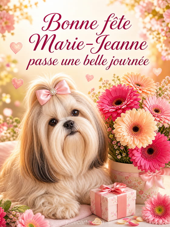 Carte bonne fĂȘte Marie-Jeanne