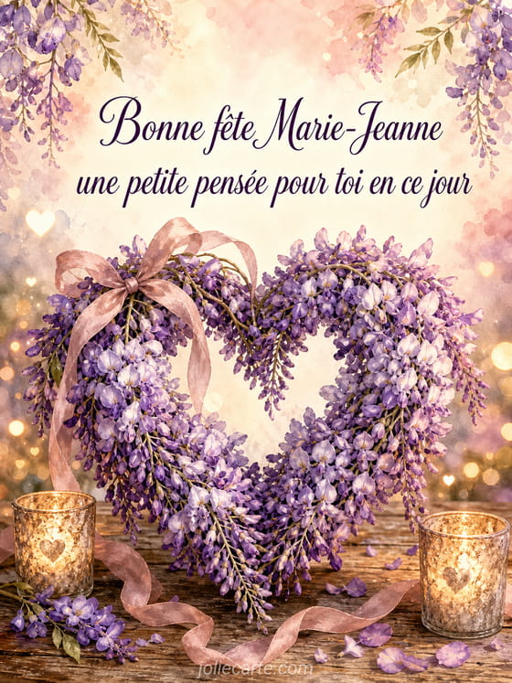 Carte bonne fĂȘte Marie-Jeanne
