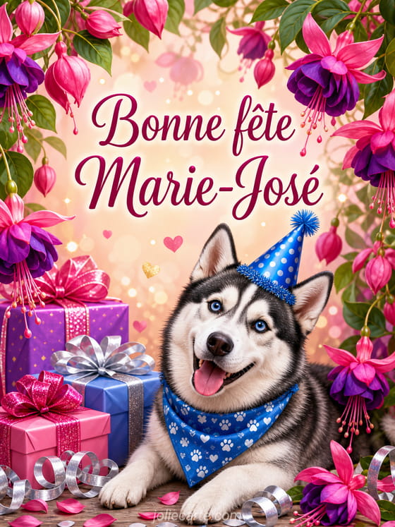 Carte bonne fête Marie-José