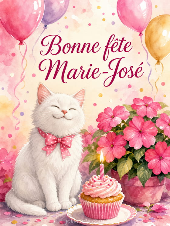 Carte bonne fête Marie-José