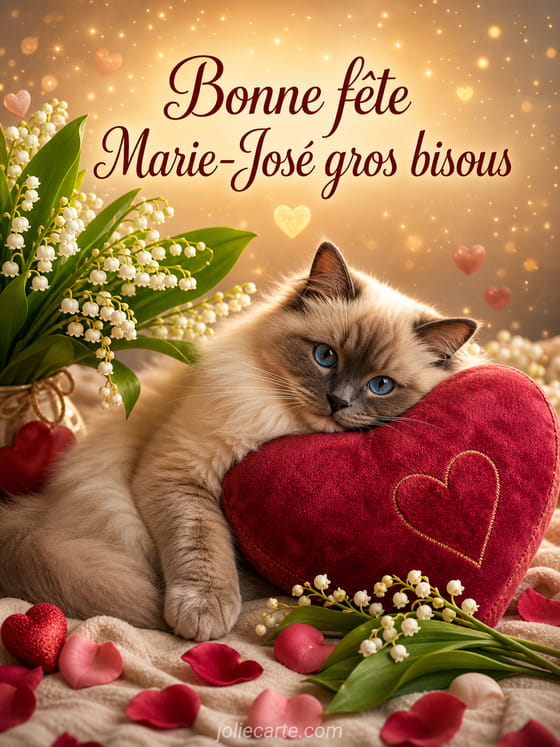Carte bonne fête Marie-José