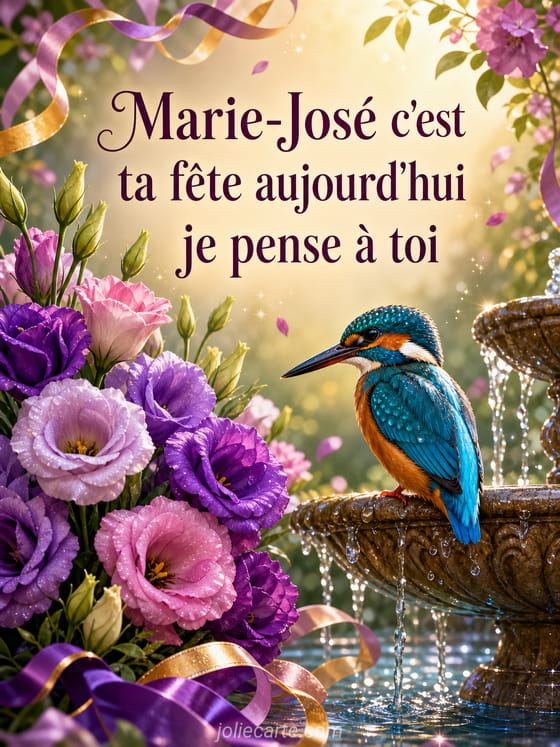 Carte bonne fête Marie-José