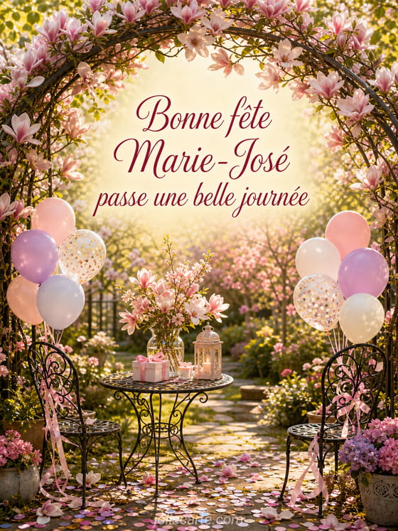 Carte bonne fête Marie-José