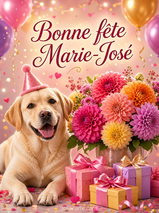 Carte bonne fête Marie-José