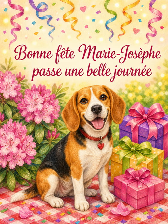 Carte bonne fĂȘte Marie-JosĂšphe