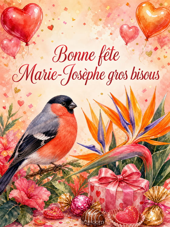 Carte bonne fĂȘte Marie-JosĂšphe