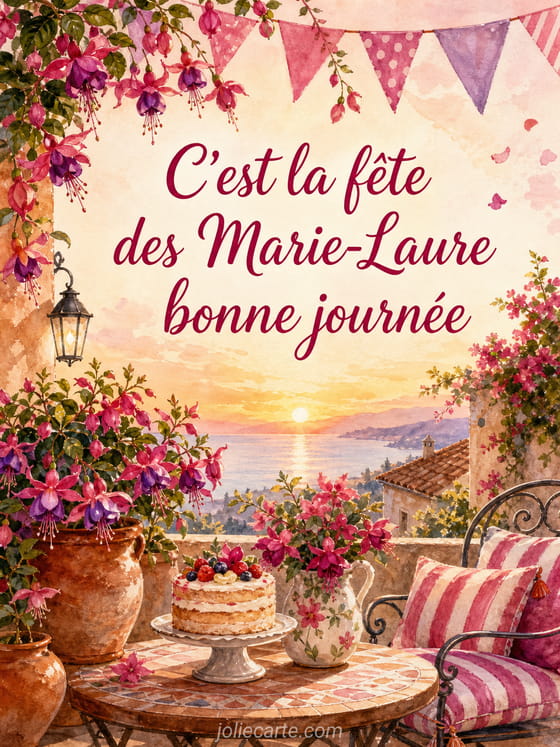 Carte bonne fête Marie-Laure