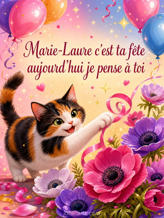 Carte bonne fête Marie-Laure