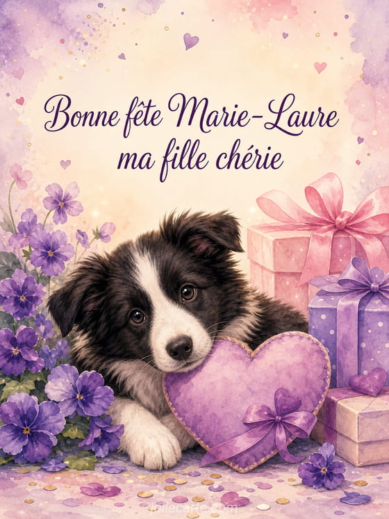 Carte bonne fête Marie-Laure