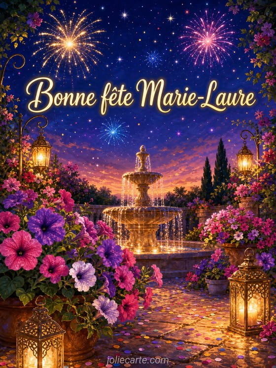 Carte bonne fête Marie-Laure