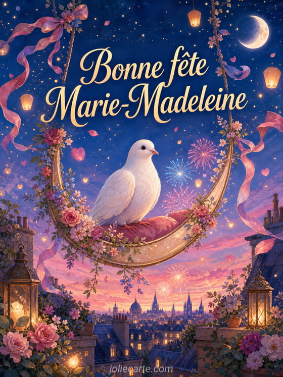 Carte bonne fĂȘte Marie-Madeleine