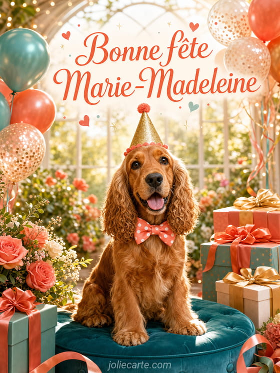 Carte bonne fĂȘte Marie-Madeleine
