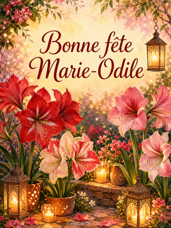 Carte bonne fĂȘte Marie-Odile