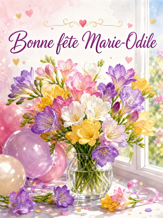 Carte bonne fĂȘte Marie-Odile