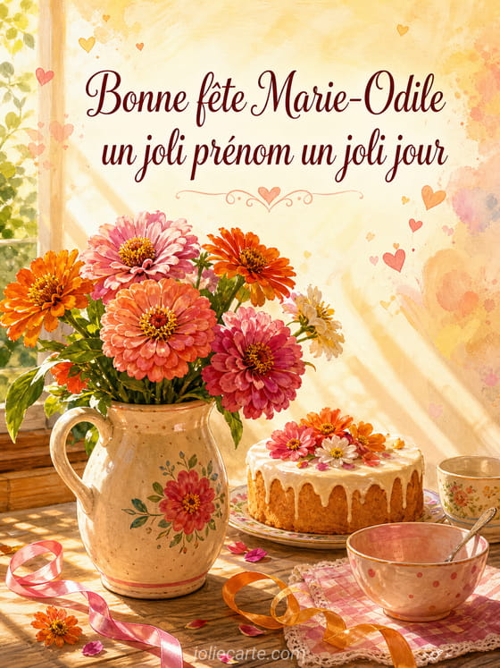 Carte bonne fĂȘte Marie-Odile
