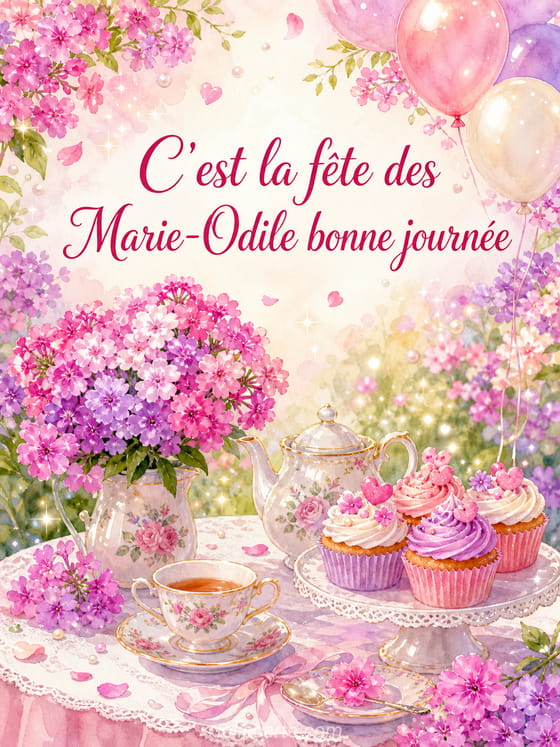 Carte bonne fĂȘte Marie-Odile
