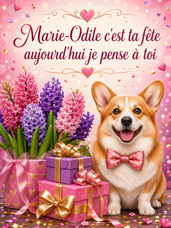 Carte bonne fĂȘte Marie-Odile