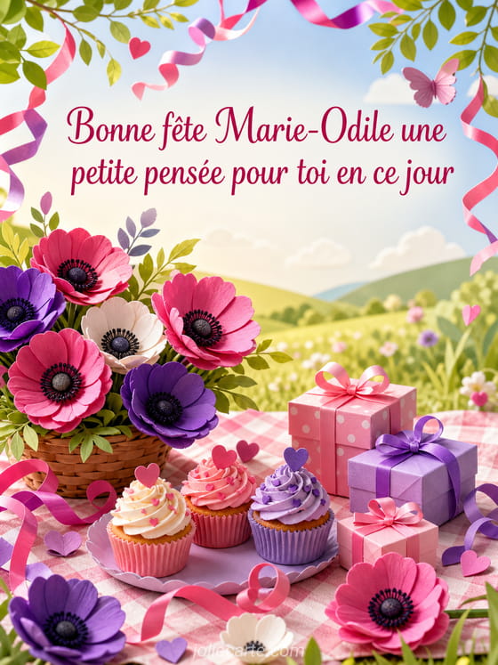Carte bonne fĂȘte Marie-Odile