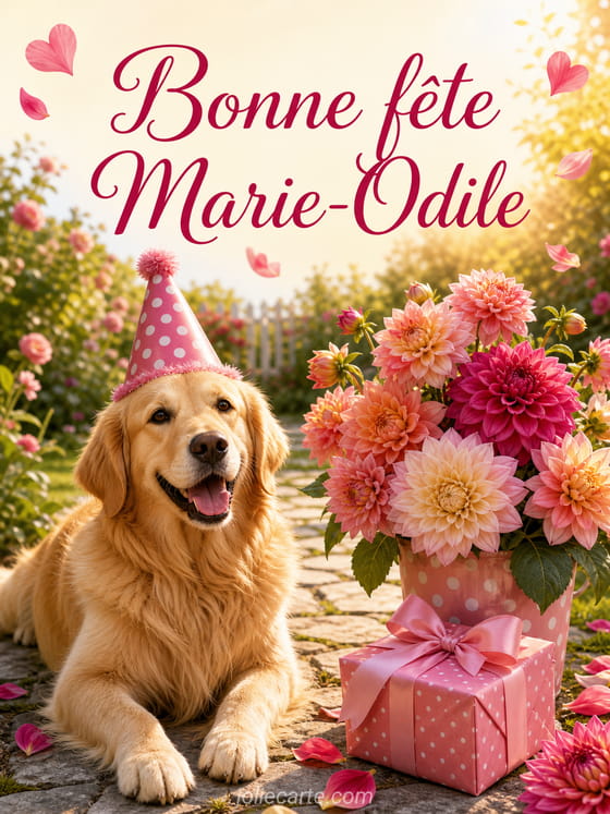 Carte bonne fĂȘte Marie-Odile