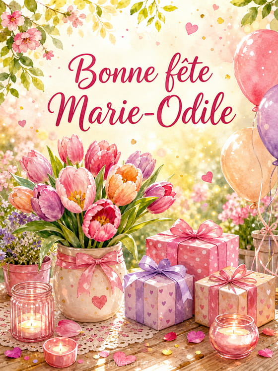 Carte bonne fĂȘte Marie-Odile