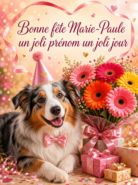 Carte bonne fĂȘte Marie-Paule