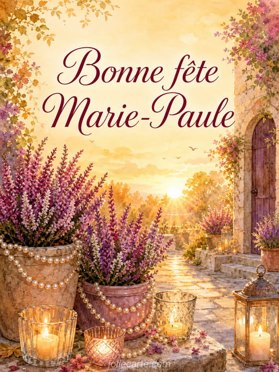 Carte bonne fĂȘte Marie-Paule