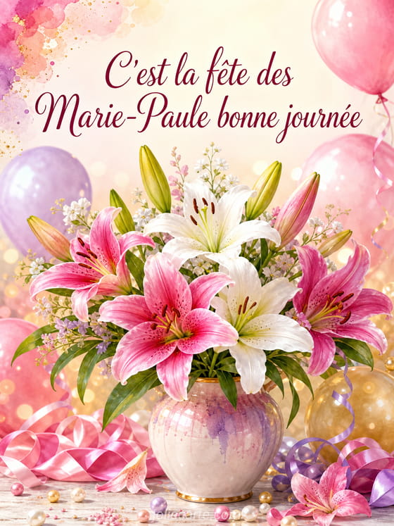 Carte bonne fĂȘte Marie-Paule