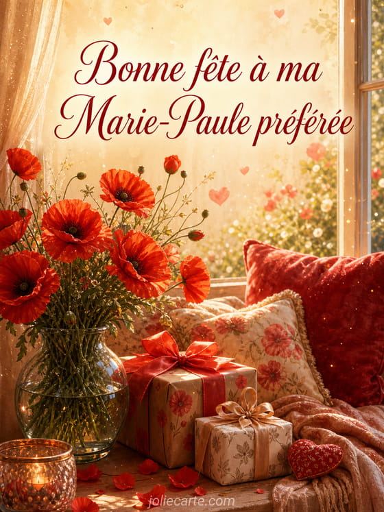 Carte bonne fĂȘte Marie-Paule