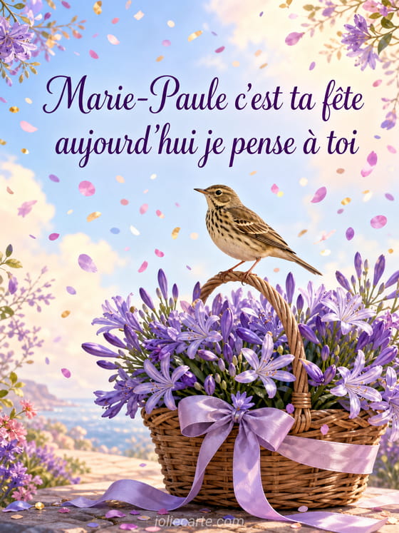 Carte bonne fĂȘte Marie-Paule