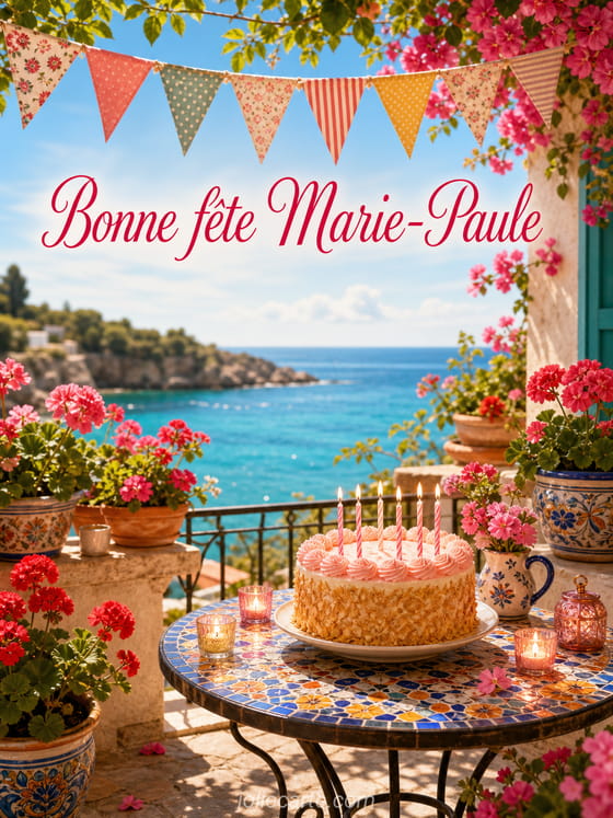 Carte bonne fĂȘte Marie-Paule