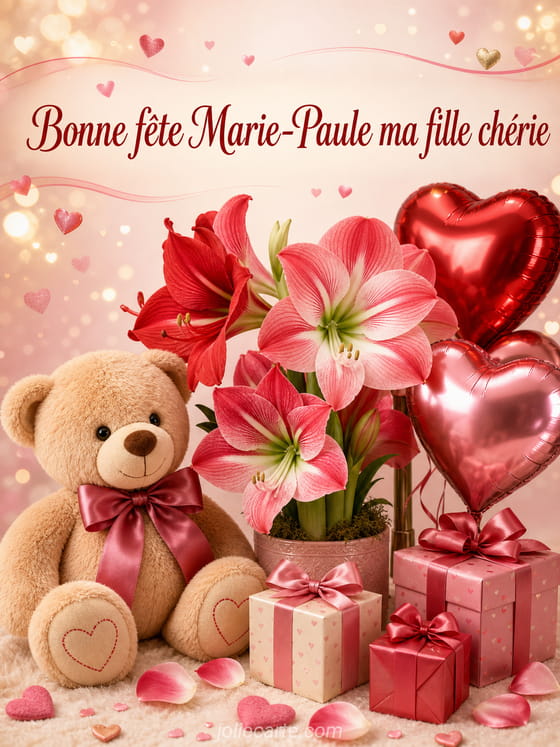 Carte bonne fĂȘte Marie-Paule