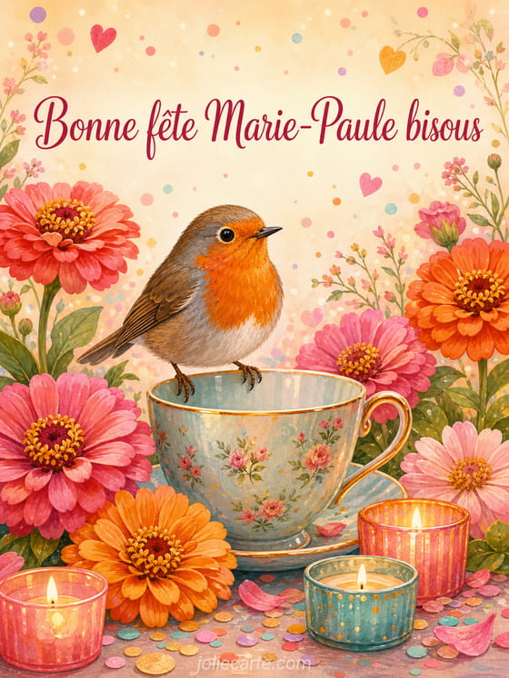 Carte bonne fĂȘte Marie-Paule