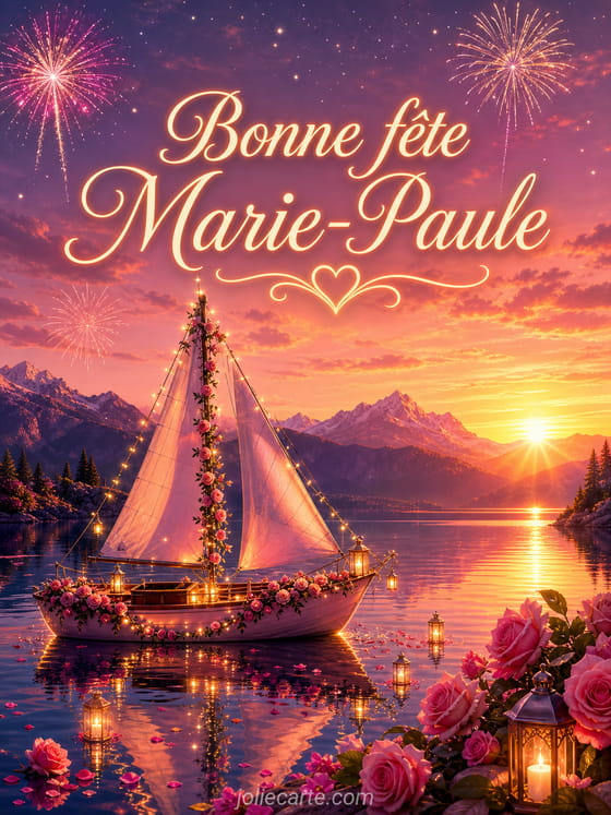 Carte bonne fĂȘte Marie-Paule
