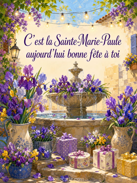 Carte bonne fĂȘte Marie-Paule
