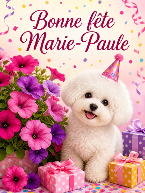 Carte bonne fĂȘte Marie-Paule