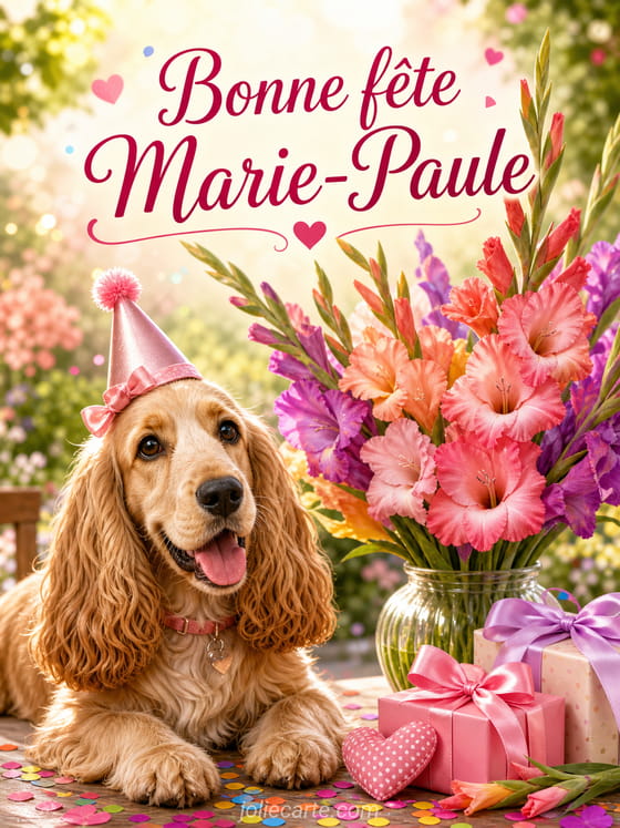 Carte bonne fĂȘte Marie-Paule