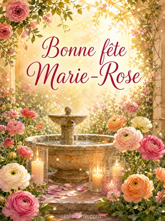 Carte bonne fĂȘte Marie-Rose
