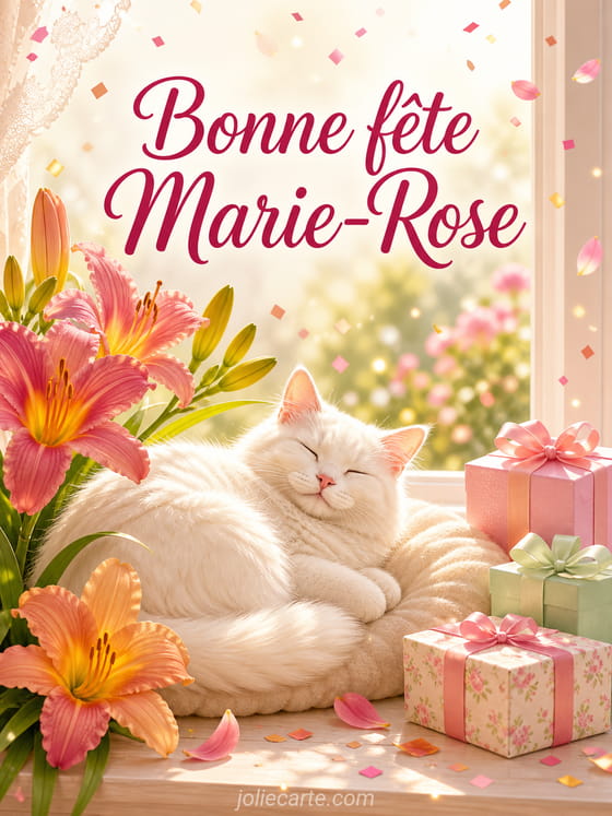 Carte bonne fĂȘte Marie-Rose