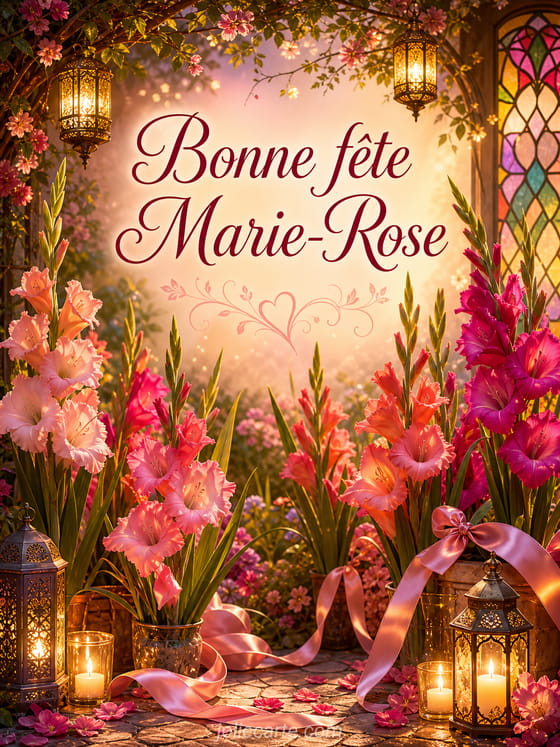 Carte bonne fĂȘte Marie-Rose