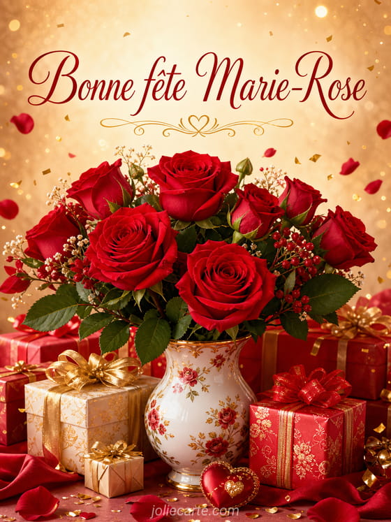 Carte bonne fĂȘte Marie-Rose