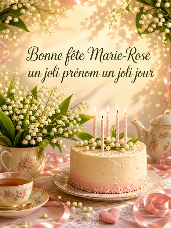 Carte bonne fĂȘte Marie-Rose
