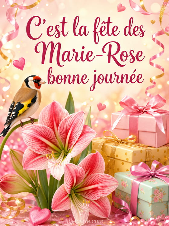 Carte bonne fĂȘte Marie-Rose