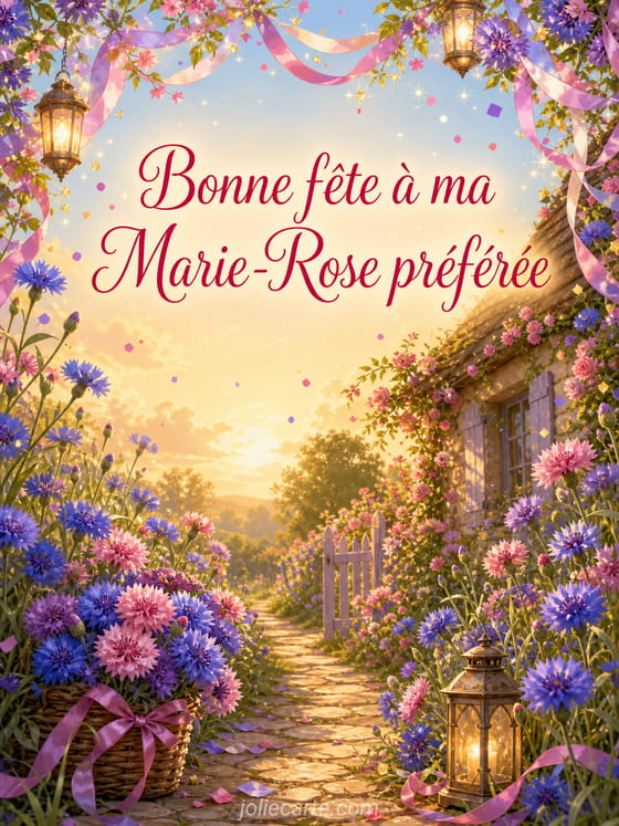 Carte bonne fĂȘte Marie-Rose