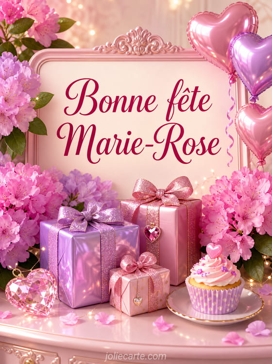 Carte bonne fĂȘte Marie-Rose