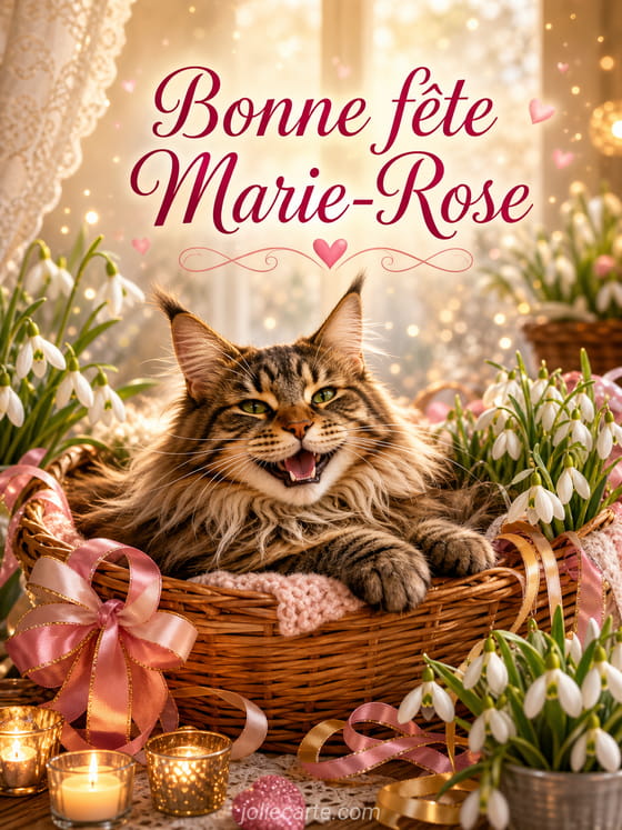 Carte bonne fĂȘte Marie-Rose