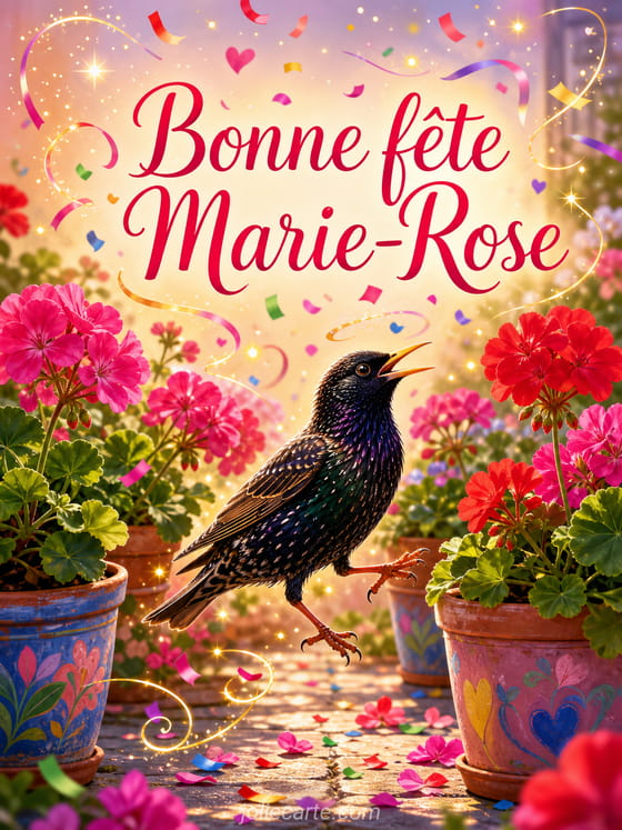 Carte bonne fĂȘte Marie-Rose