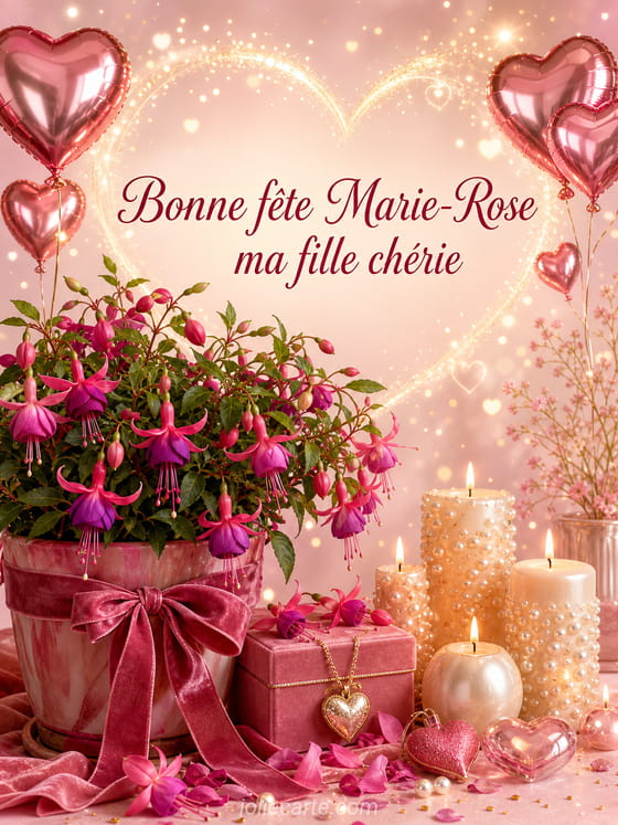 Carte bonne fĂȘte Marie-Rose