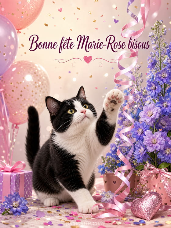 Carte bonne fĂȘte Marie-Rose