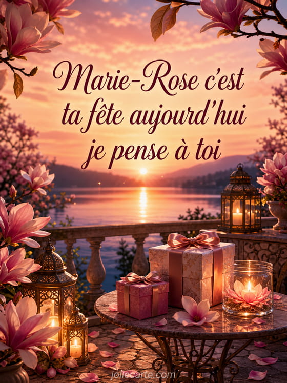 Carte bonne fĂȘte Marie-Rose